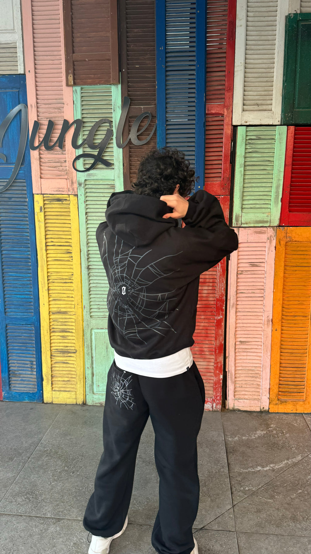 CROPPED SPIDER HOODIE