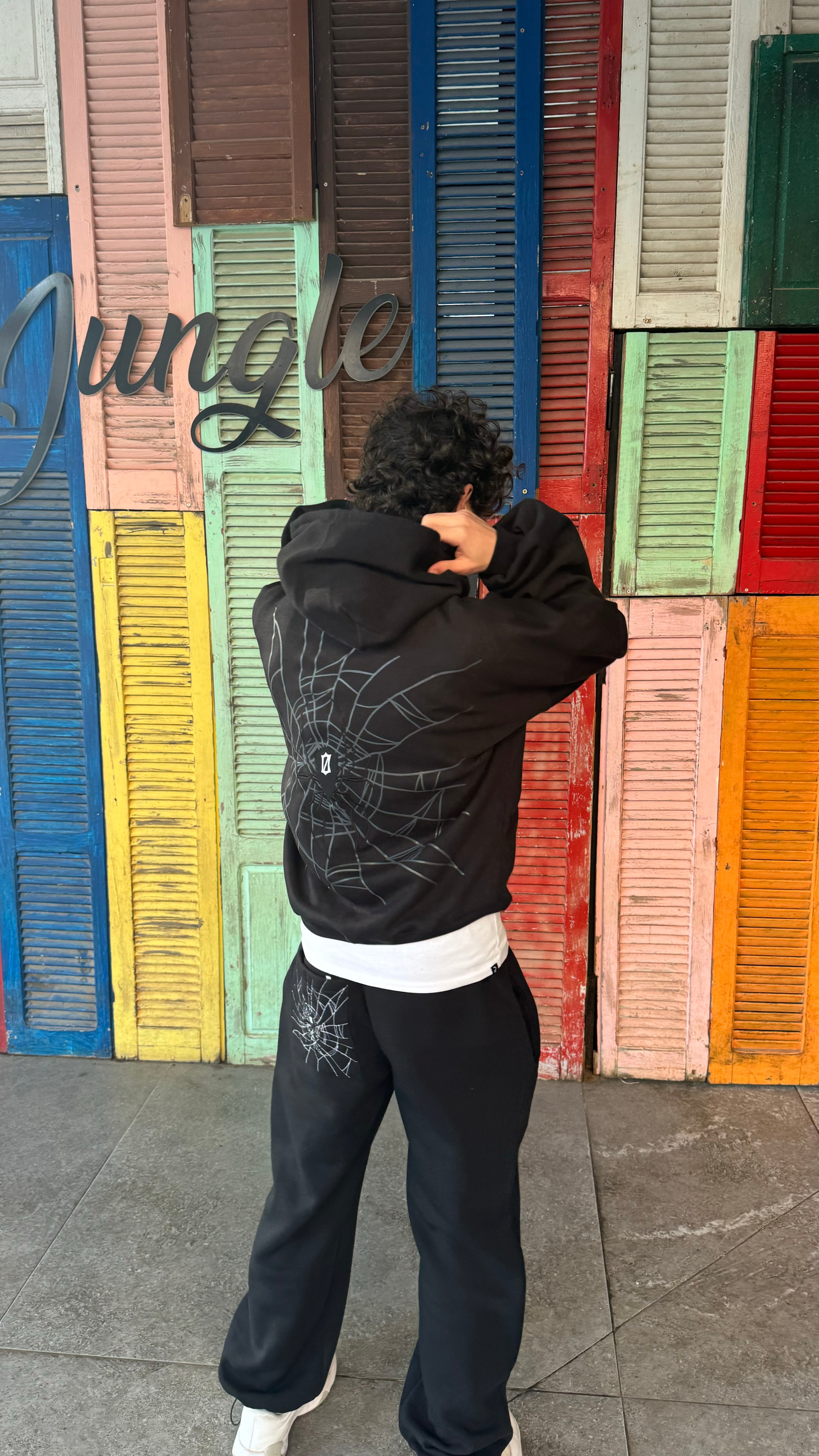 CROPPED SPIDER HOODIE