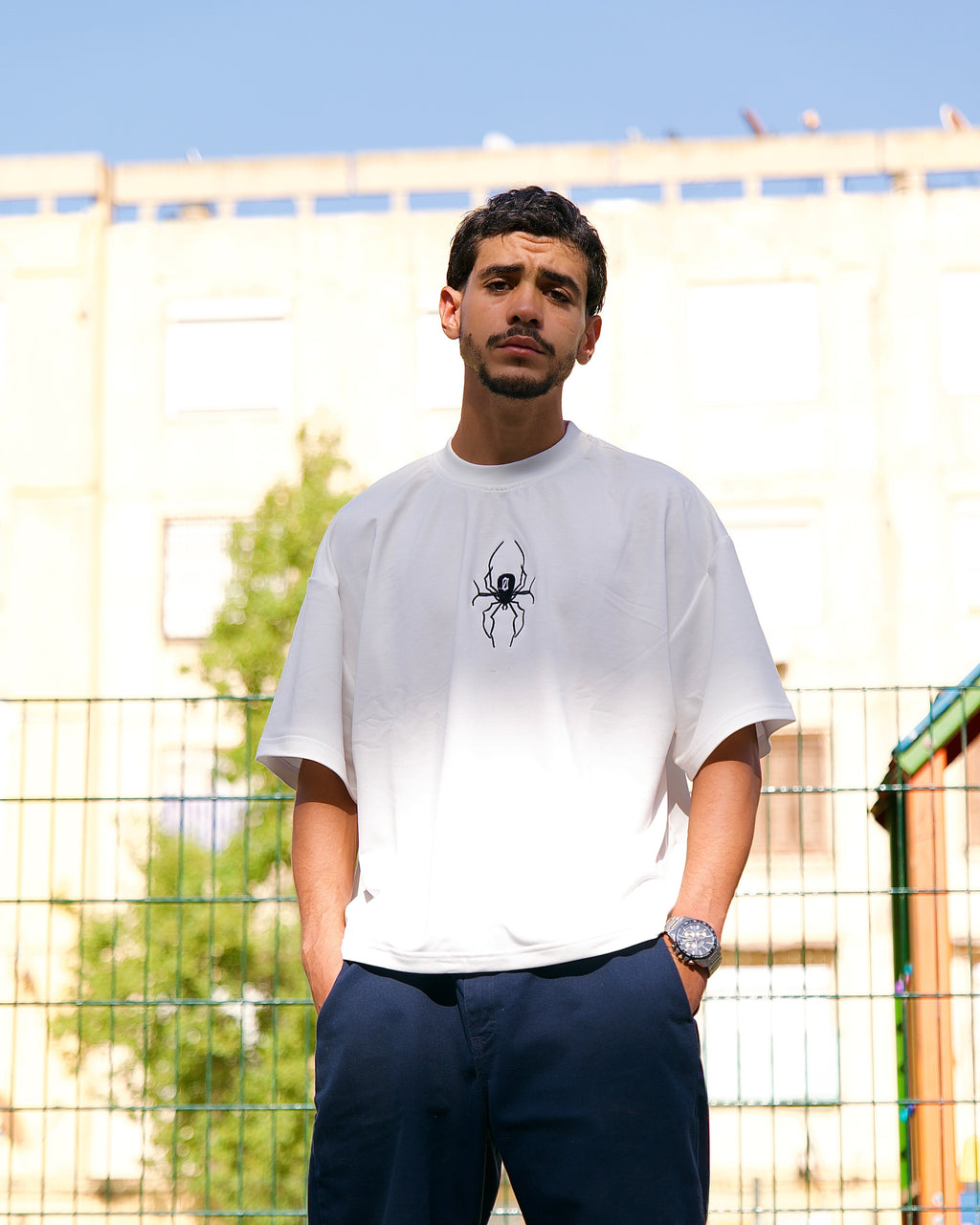 WHITE CROPPED T-SHIRT