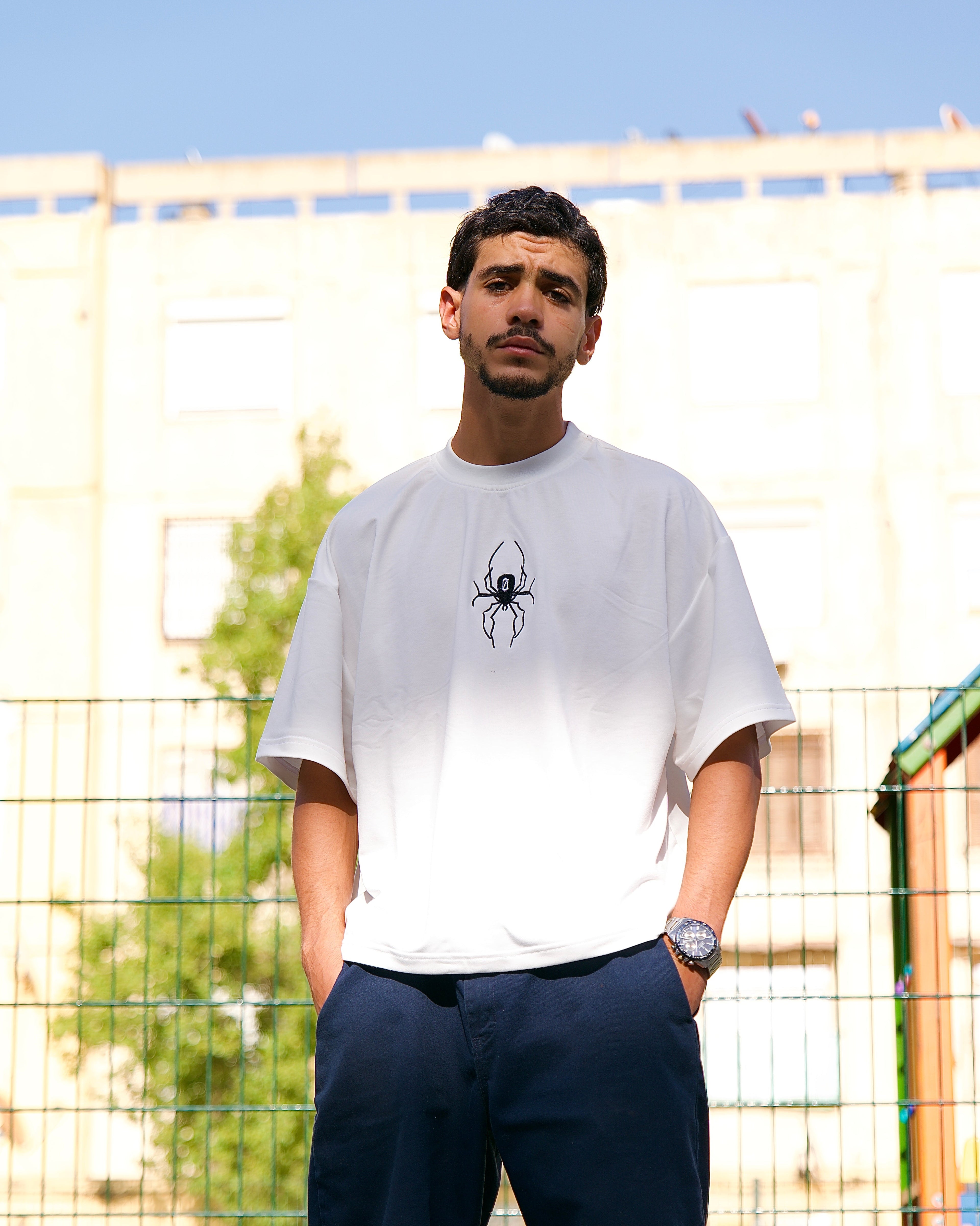 WHITE CROPPED T-SHIRT