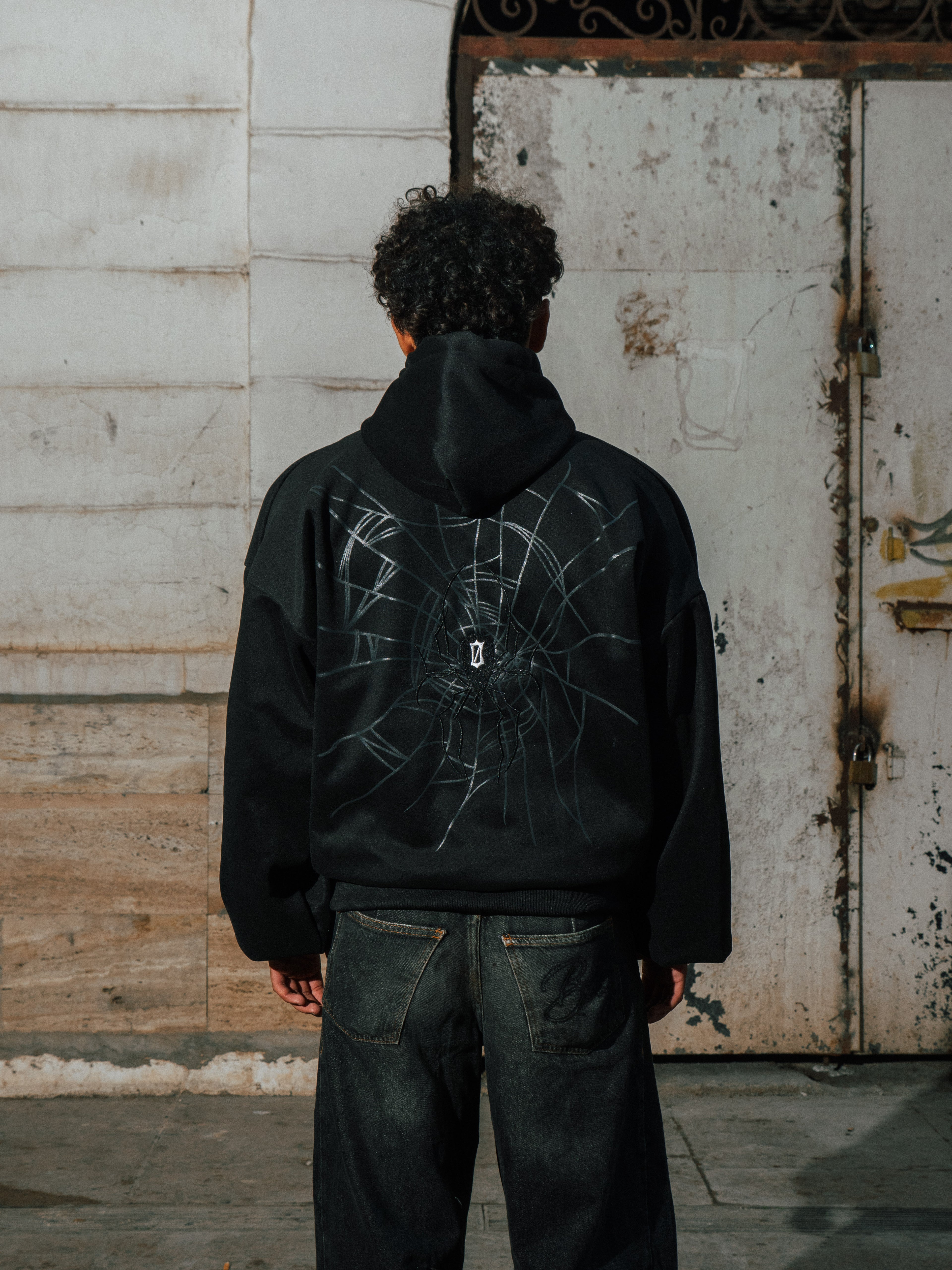 CROPPED SPIDER HOODIE